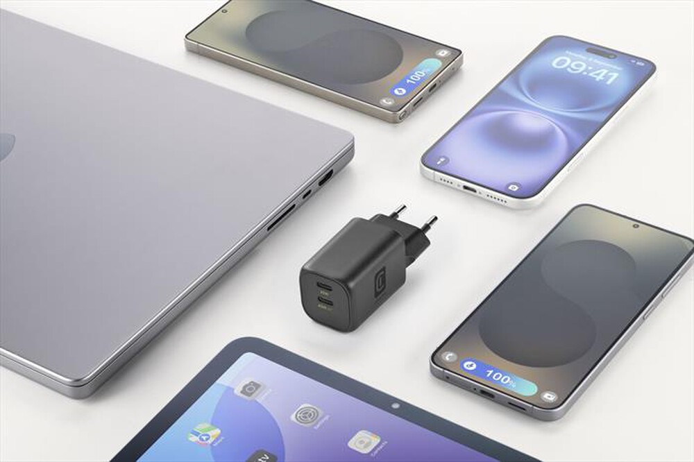 Immagine del prodotto CELLULARLINE - Caricatore da rete GAN+ 45 W DOPPIA PORTA USB-C-Nero