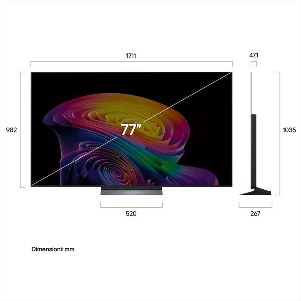 Immagine del prodotto LG - Smart TV OLED Evo AI 77" C6 PRO OLED77C66LB-Charcoal Black
