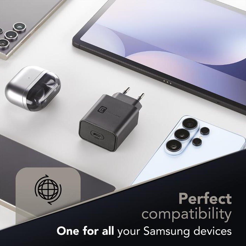 Immagine del prodotto CELLULARLINE - CARICABATTERIE DA RETE SAMSUNG 60W USB-C-Nero