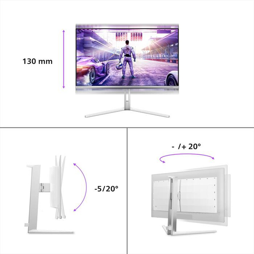 Immagine del prodotto PHILIPS - Monitor Gaming 27" QD OLED 27M2N8500/00-grigio bianco