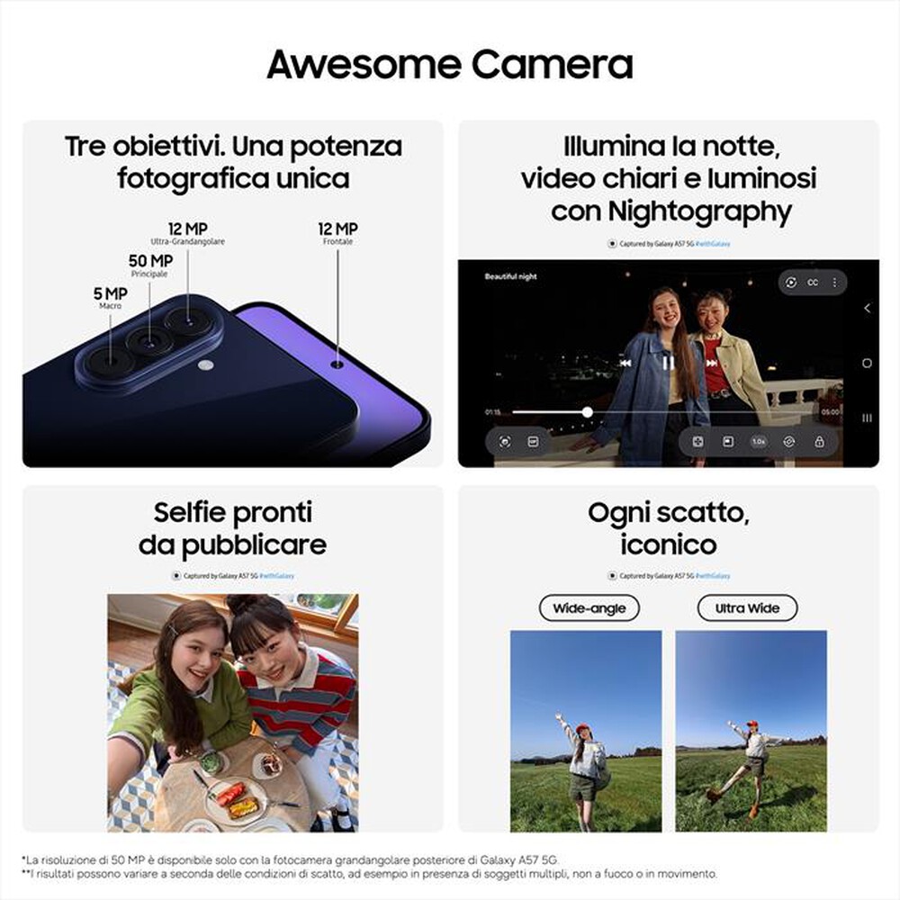 Immagine del prodotto SAMSUNG - Smartphone Galaxy A57 5G 256GB-Awesome Lilac
