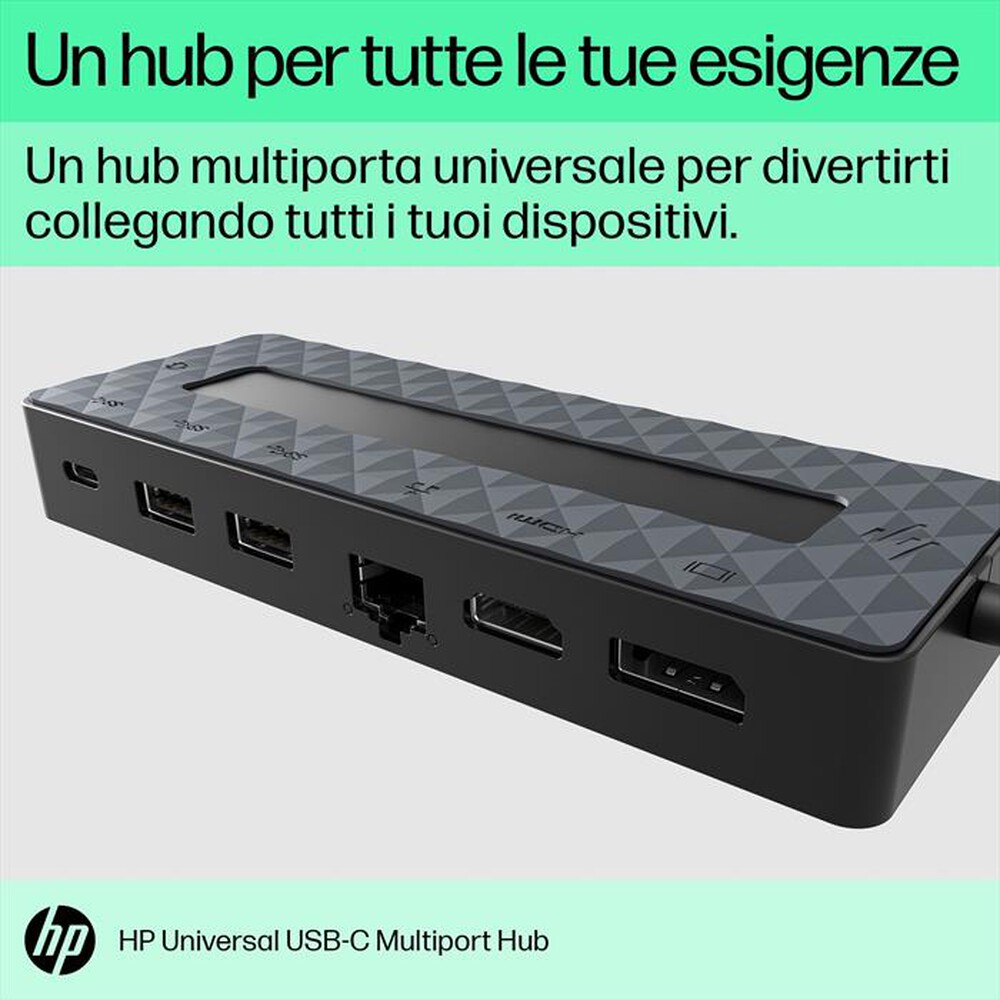 Immagine del prodotto HP - DOCKING STATION UNIVERSAL MULTIFUNZIONE USB-C-Nero