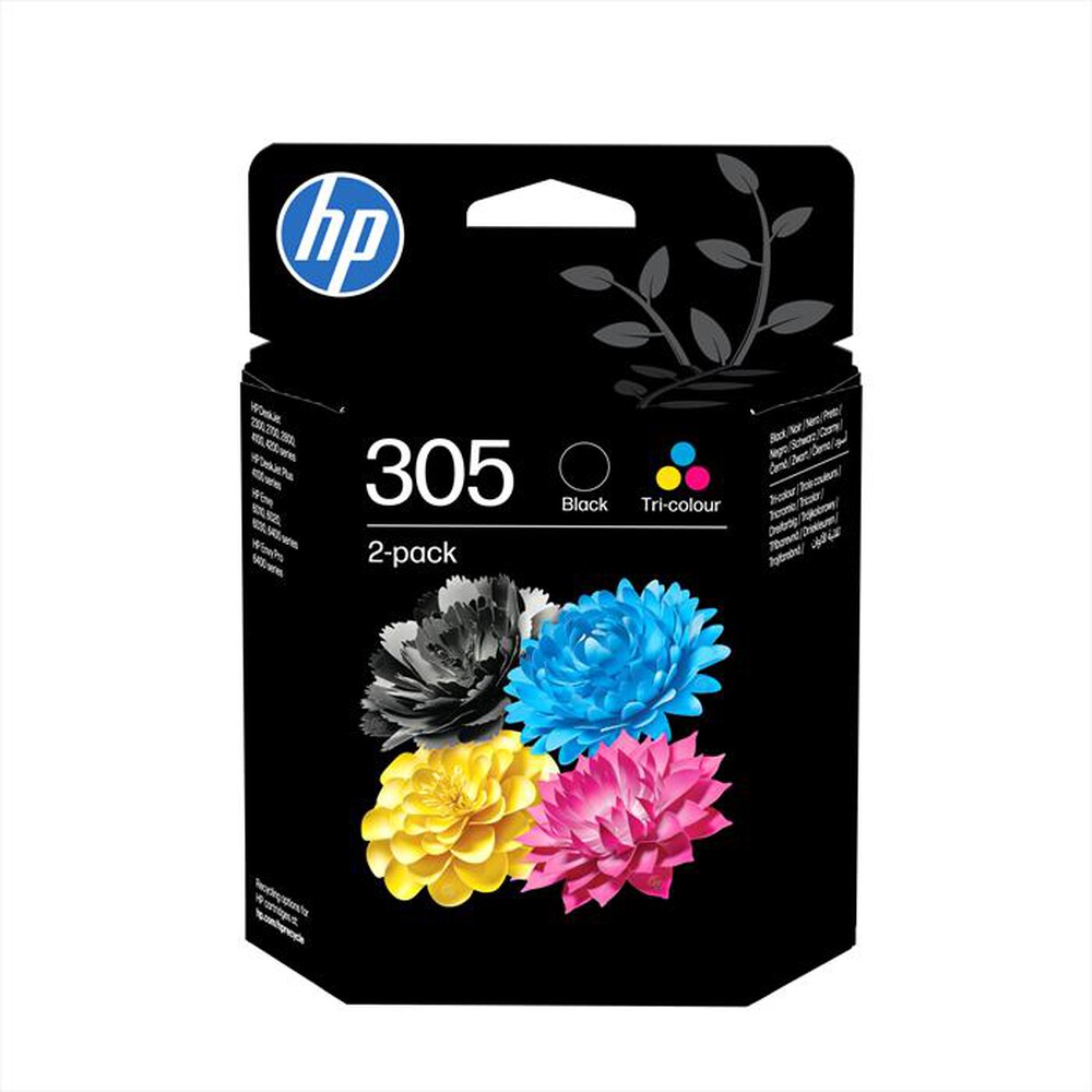 HP - 305 COMBO PACK 2 CARTUCCE ORIGINALI-Nero, Tricromia
