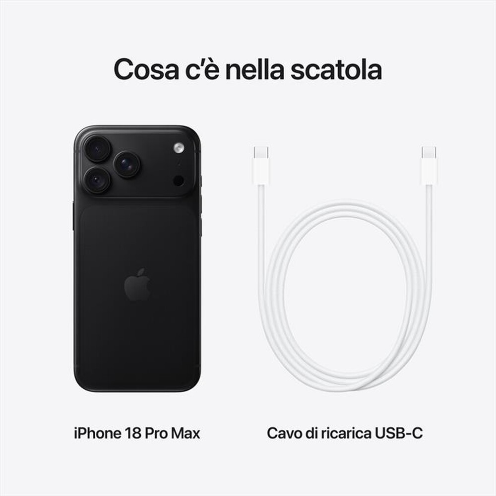 Immagine del prodotto APPLE - iPhone 18 Pro Max 1TB-Nero