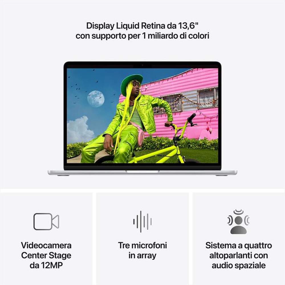 Immagine del prodotto APPLE - MacBook Air 13" M5 Core 10 CPU 10 GPU 24GB 1TB SSD-Argento