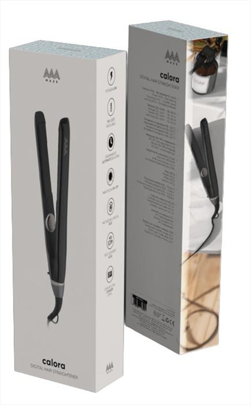 Immagine del prodotto AAAMAZE - Piastra per capelli con display LCD AMPC-BLACK/GREY