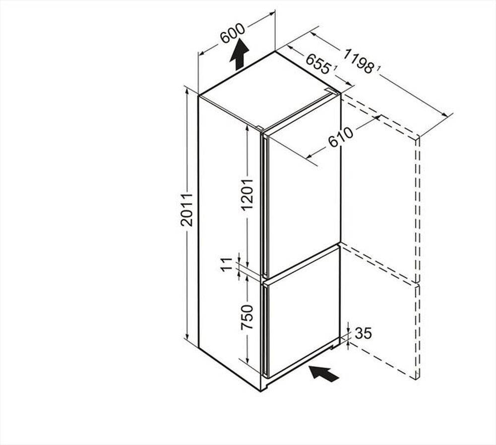 Immagine del prodotto LIEBHERR - Frigorifero combinato CPEL 4813-22 Classe D 353lt-Acciaio