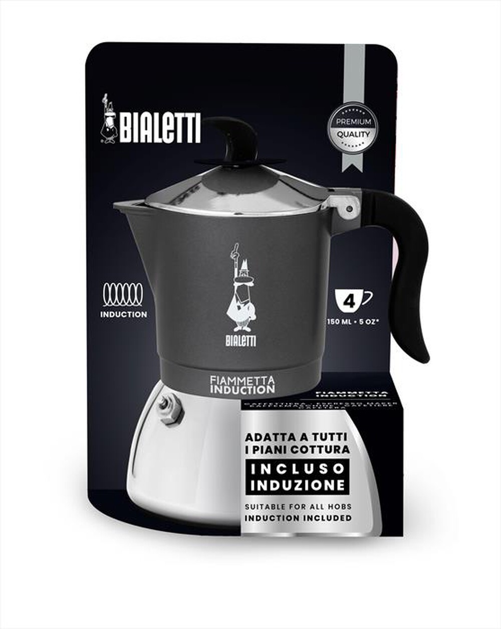 Immagine del prodotto BIALETTI - Caffettiera FIAMMETTA IND. 2TZ-grigio