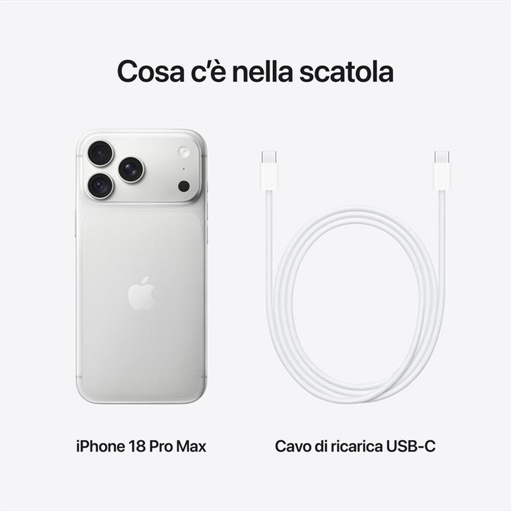 Immagine del prodotto APPLE - iPhone 18 Pro Max 256GB-Argento