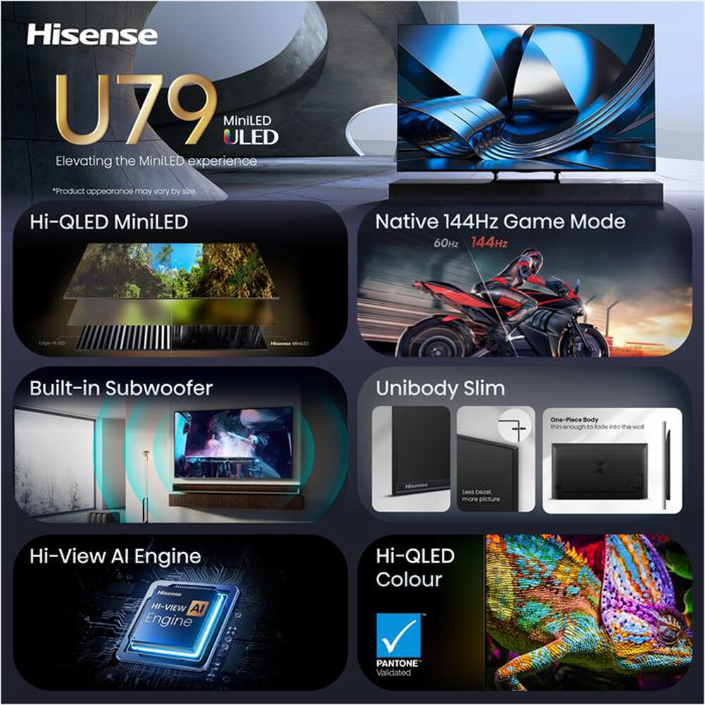 Immagine del prodotto HISENSE - Smart TV Mini LED UHD 4K 50" 50U79SE-NERO