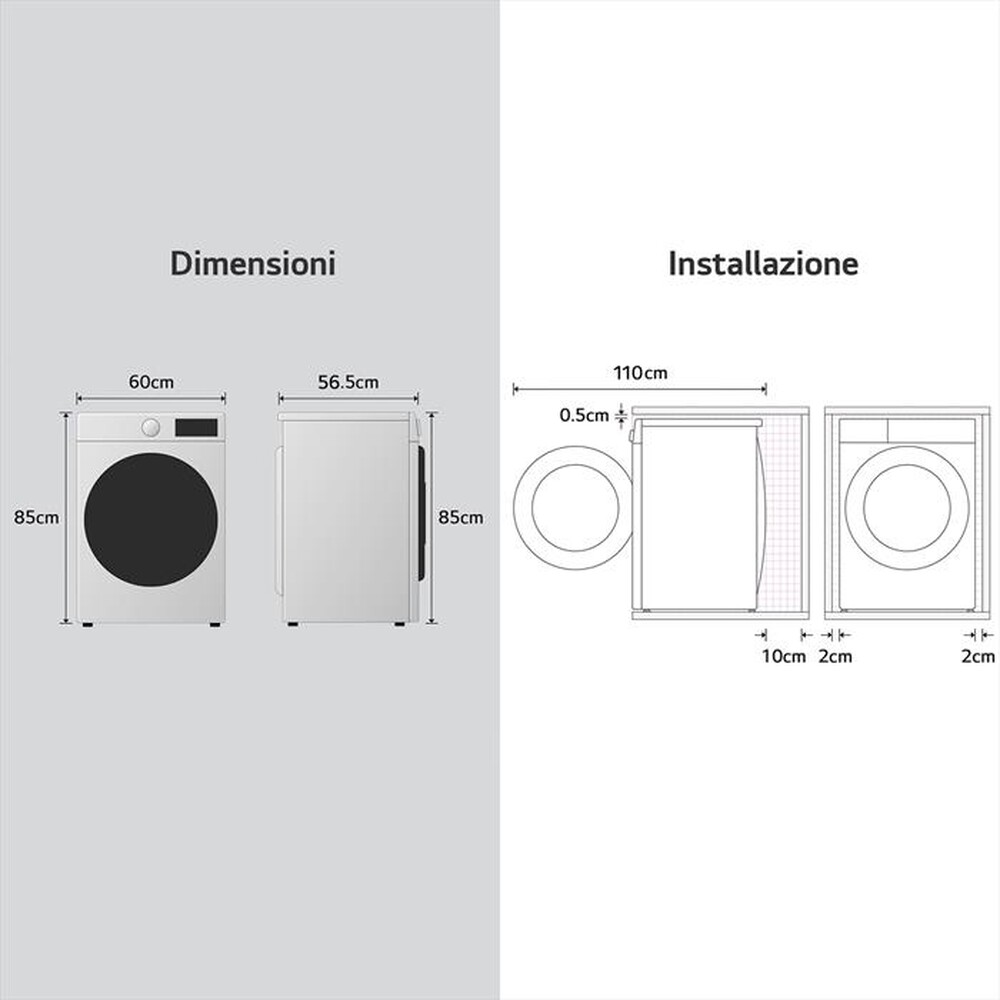 Immagine del prodotto LG - Lavasciuga WHX9016TLC 11/6Kg Classe A/B-Bianco