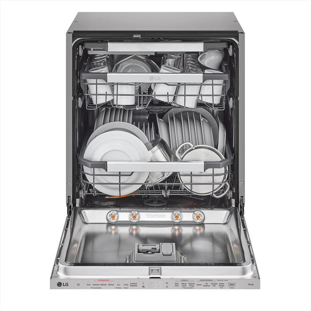 LG - Lavastoviglie QUADWASH DB475TXS Classe A 14coperti-Acciaio