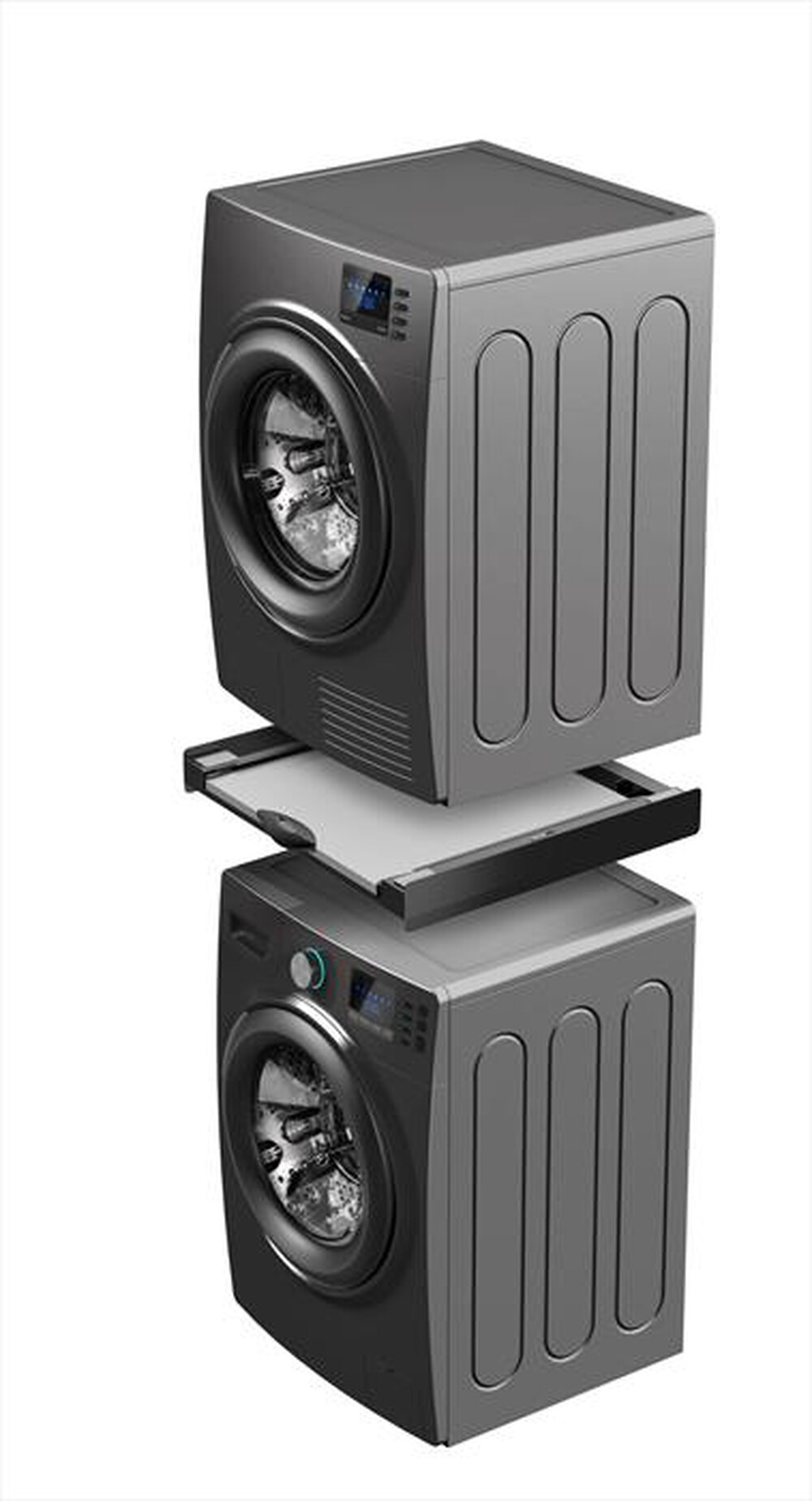 Immagine del prodotto MELICONI - Kit di sovrapposizione lavatrice TORRE DARK-Tecnopolimero Nero e legno gri