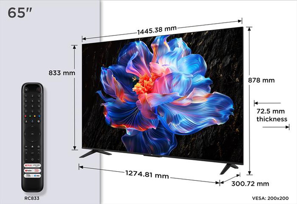 Immagine del prodotto TCL - Smart TV LED UHD 4K  65" 65P69K-Nero