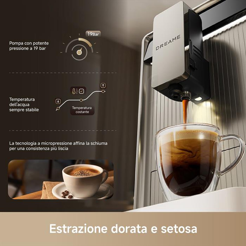 Immagine del prodotto DREAME - Macchina da caff&egrave; automatica ECCELUXE SLIMVIM-Bianco