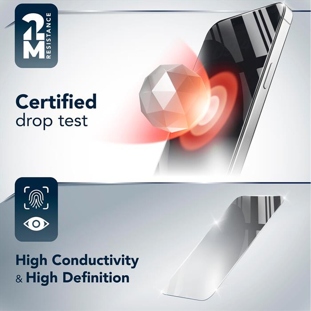 Immagine del prodotto CELLULARLINE - Pellicola FORTIFIED XTREME GLASS IPHONE 18 PRO-Trasparente