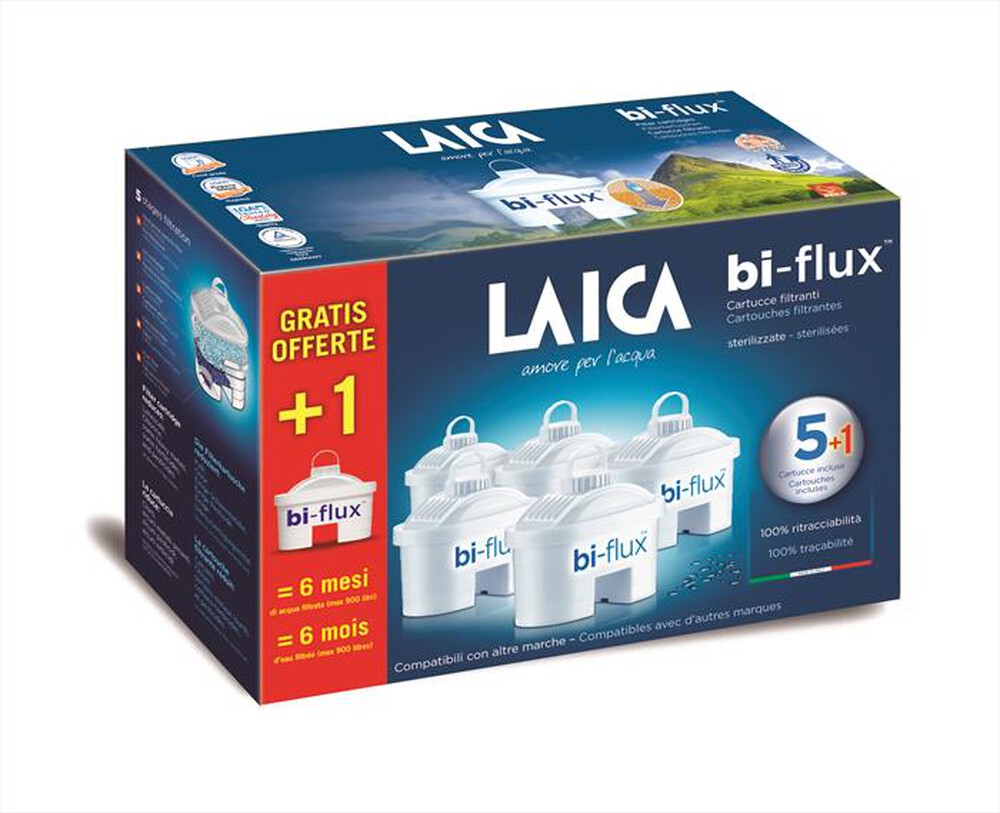 LAICA - CONFEZIONE 5+1 FILTRI BI-FLUX