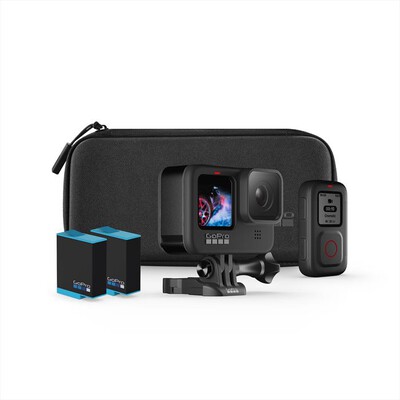 GoPro - Action Cam HERO9 Black Accessory Hard Bundle-Nero
