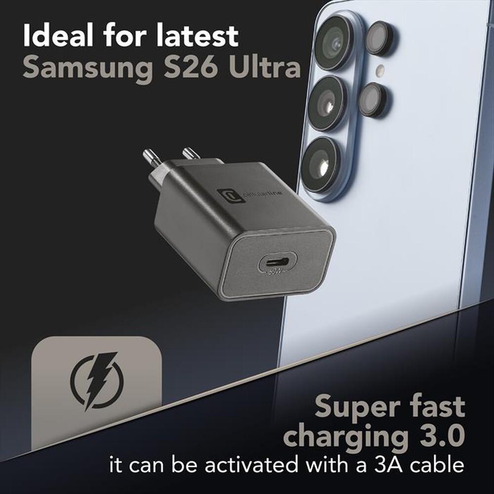 Immagine del prodotto CELLULARLINE - CARICABATTERIE DA RETE SAMSUNG 60W USB-C-Nero