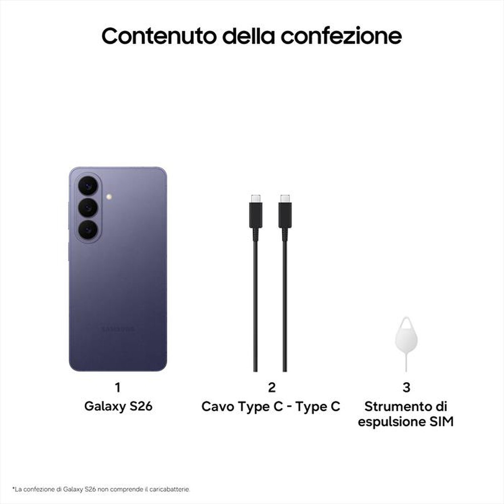 Immagine del prodotto SAMSUNG - Smartphone Galaxy S26 256GB/12GB-Cobalt Violet