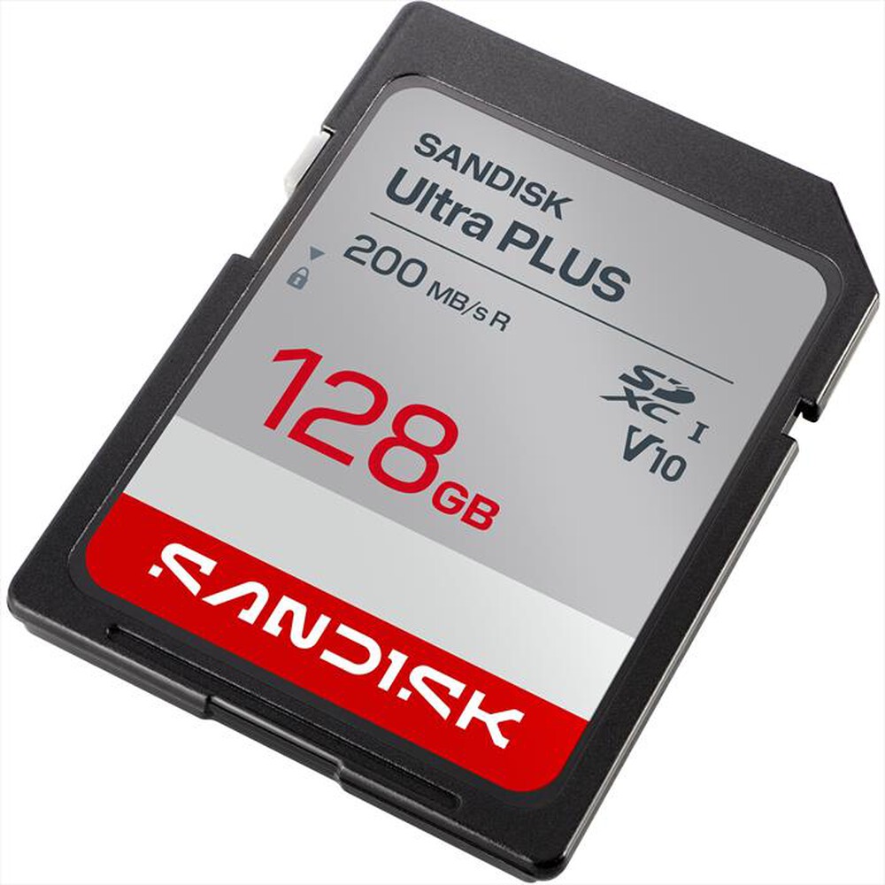 Immagine del prodotto SANDISK - MicroSD Ultra Plus 128GB UHS-I U1 V10-grigio