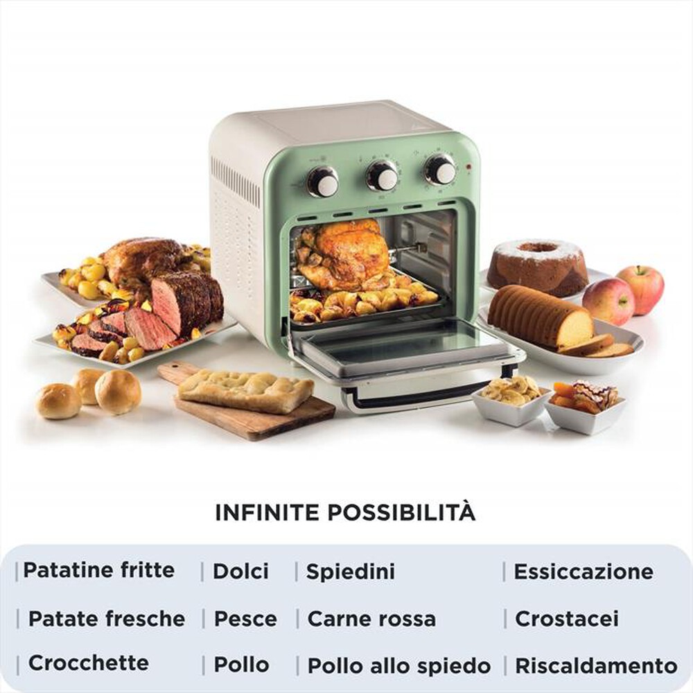 Immagine del prodotto ARIETE - 4632 VINTAGE FRIGGITRICE AD ARIA E FORNO 16L-Verde