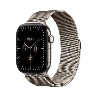 APPLE - Watch Series 12 GPS + Cellular 46mm Titanio-Loop milanese Naturale - M/L