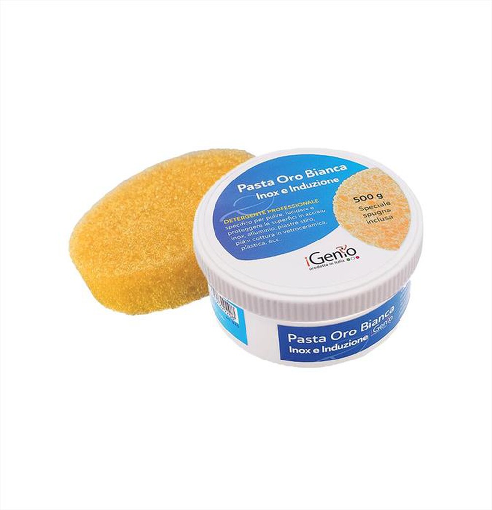 Immagine del prodotto I-GENIO - Detergente Pasta Oro Bianca inox e induzione 500g