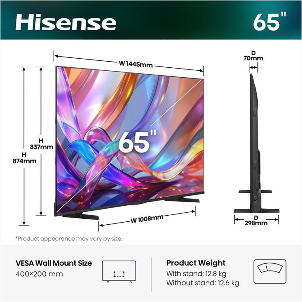 Immagine del prodotto HISENSE - Smart TV QLED 4K 65" 65E79S-NERO