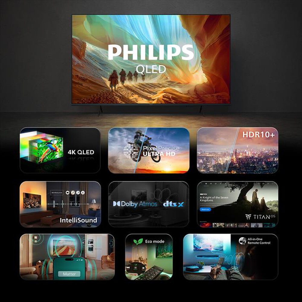 Immagine del prodotto PHILIPS - Smart TV QLED 4K 50" 50PQS7801/12-Black