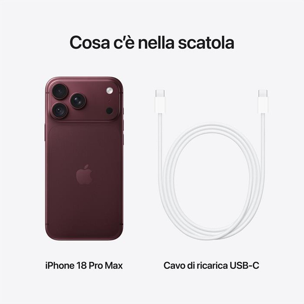 Immagine del prodotto APPLE - iPhone 18 Pro Max 256GB-Borgogna