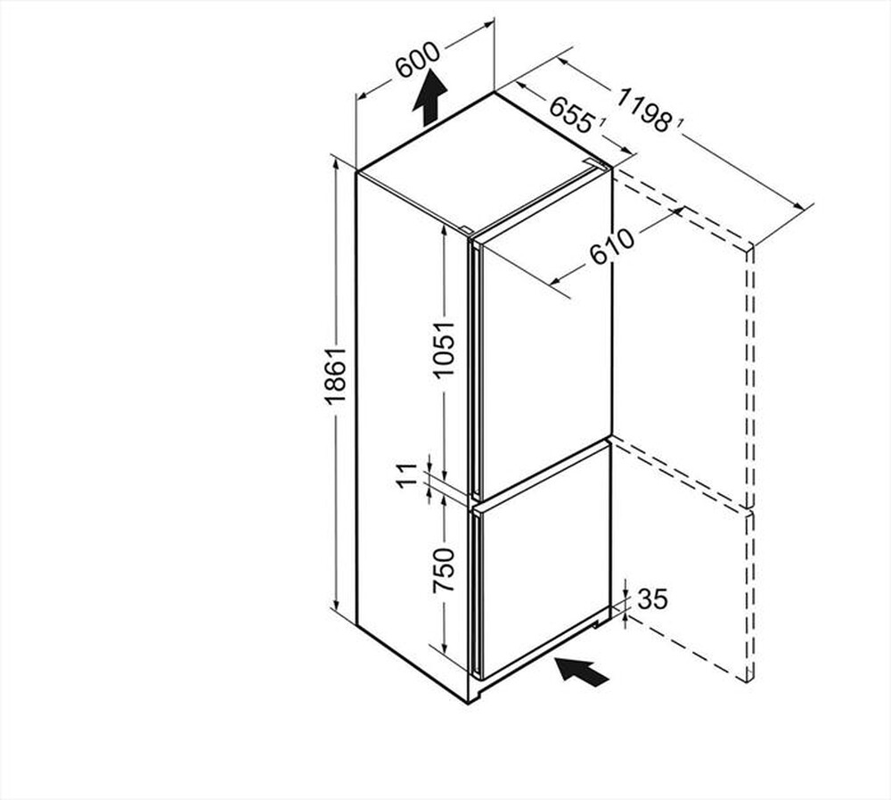 Immagine del prodotto LIEBHERR - Frigorifero combinato CP 4313-22 Classe D 318lt-Bianco