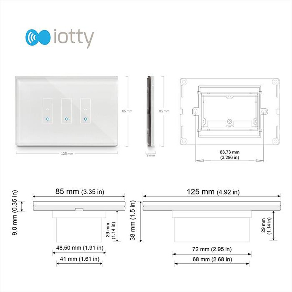 Immagine del prodotto IOTTIE - INTERRUTTORE INTELLIGENTE PER TAPPARELLE-Black