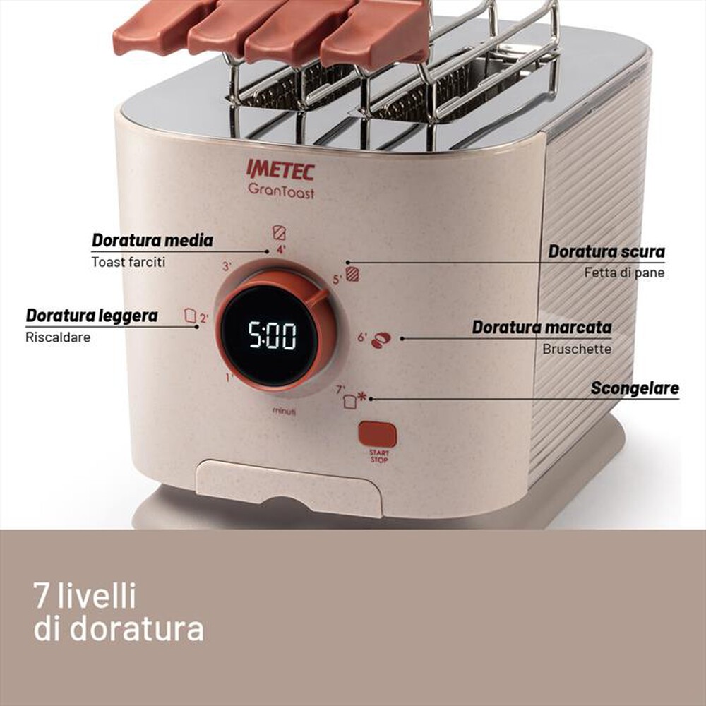 Immagine del prodotto IMETEC - TOSTAPANE GRANTOAST-Sabbia, Terra di Siena