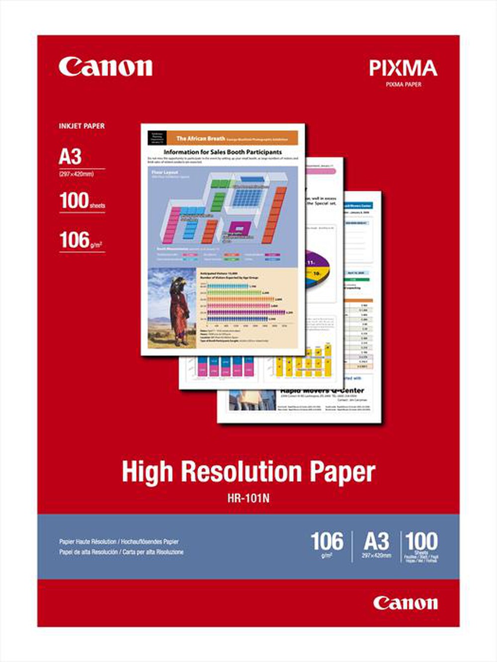 Immagine del prodotto CANON - Canon HR 101 - Carta - carta comune - A3 (297 x 42-White