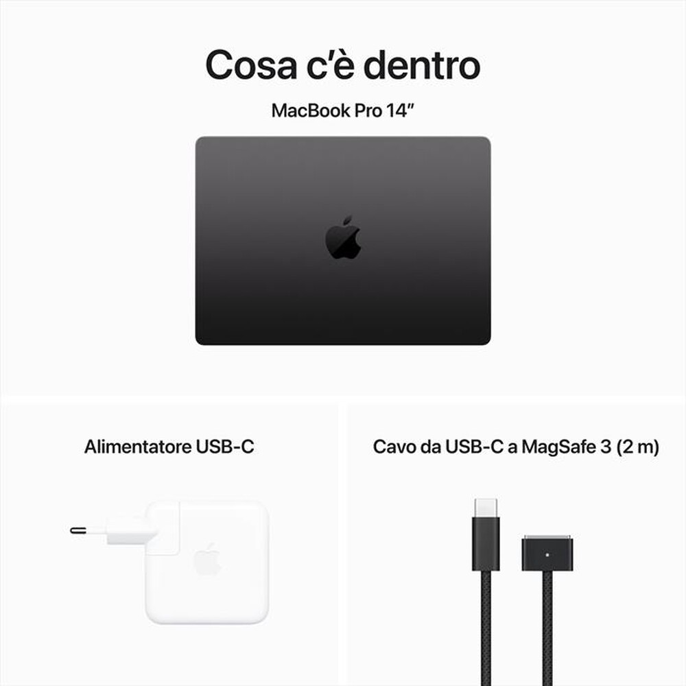 Immagine del prodotto APPLE - MACBOOK PRO 14'' M3 PRO CORE 12 CPU 18 GPU 1TB-Nero Siderale