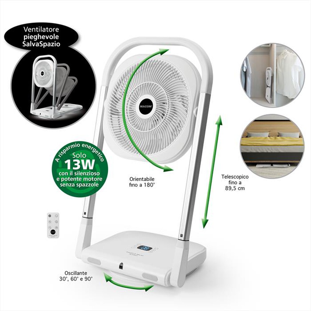 Immagine del prodotto MACOM - Ventilatore a piantana SLIMMY-bianco