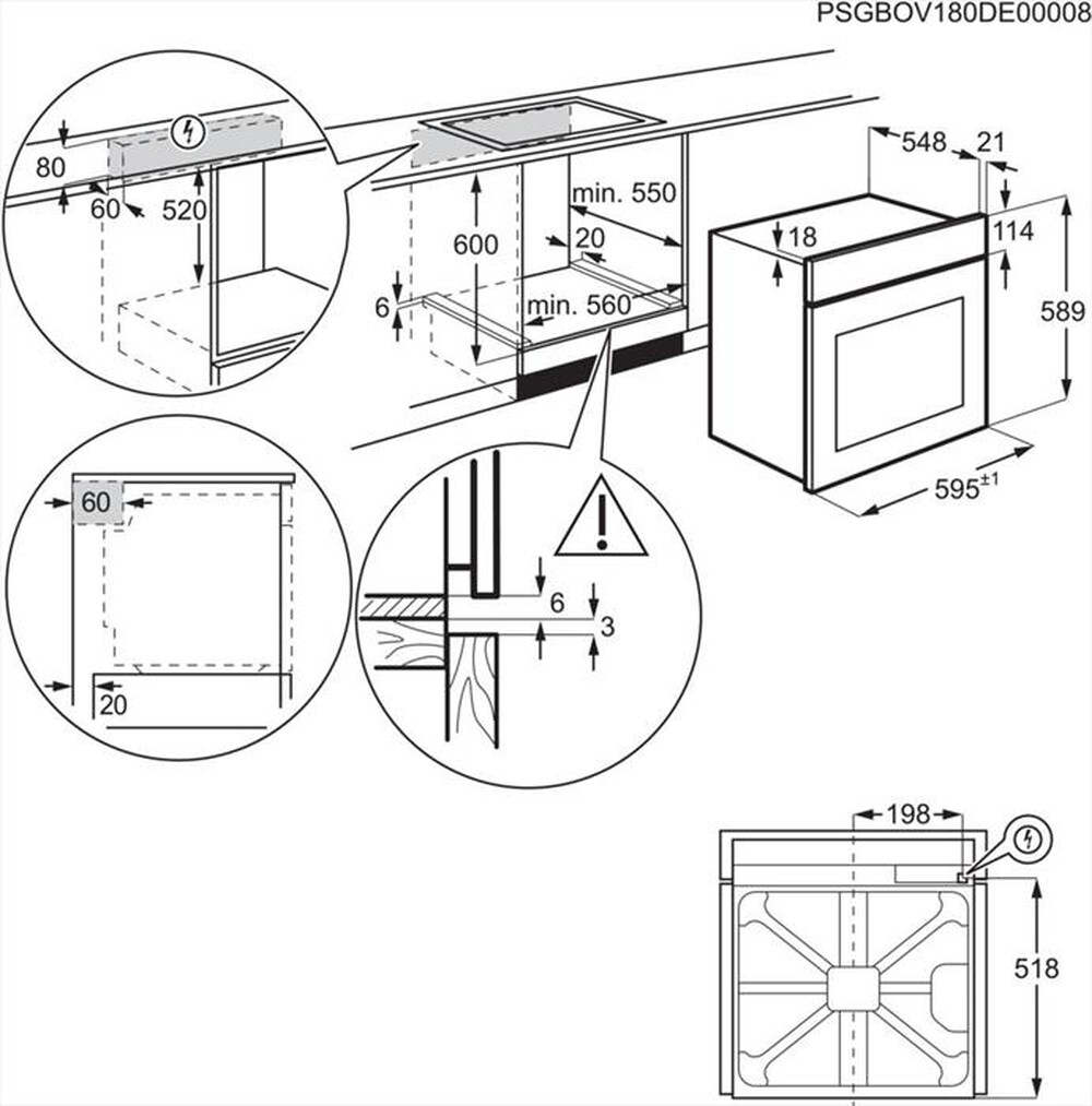 Immagine del prodotto ELECTROLUX - Forno incasso elettrico EOC6H56H Classe A+-Nero