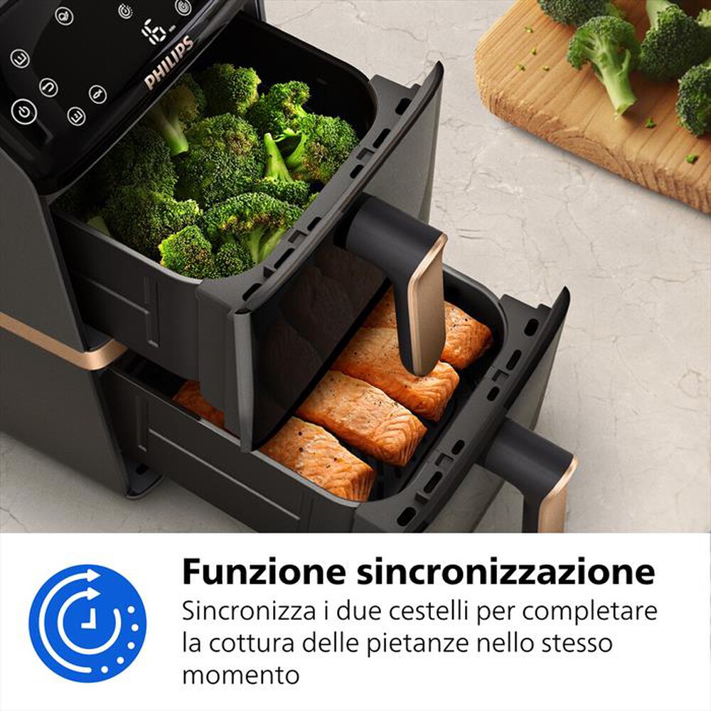 Immagine del prodotto PHILIPS - Friggitrice AIRFRYER SERIE 4000 DA 10L NA462/70-Nero/Rame