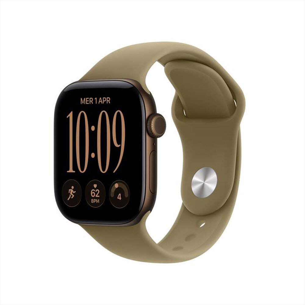 Immagine del prodotto APPLE - Watch Series 12 GPS 42mm Alluminio Bronzo Scuro-Sport Band Oliva - S/M