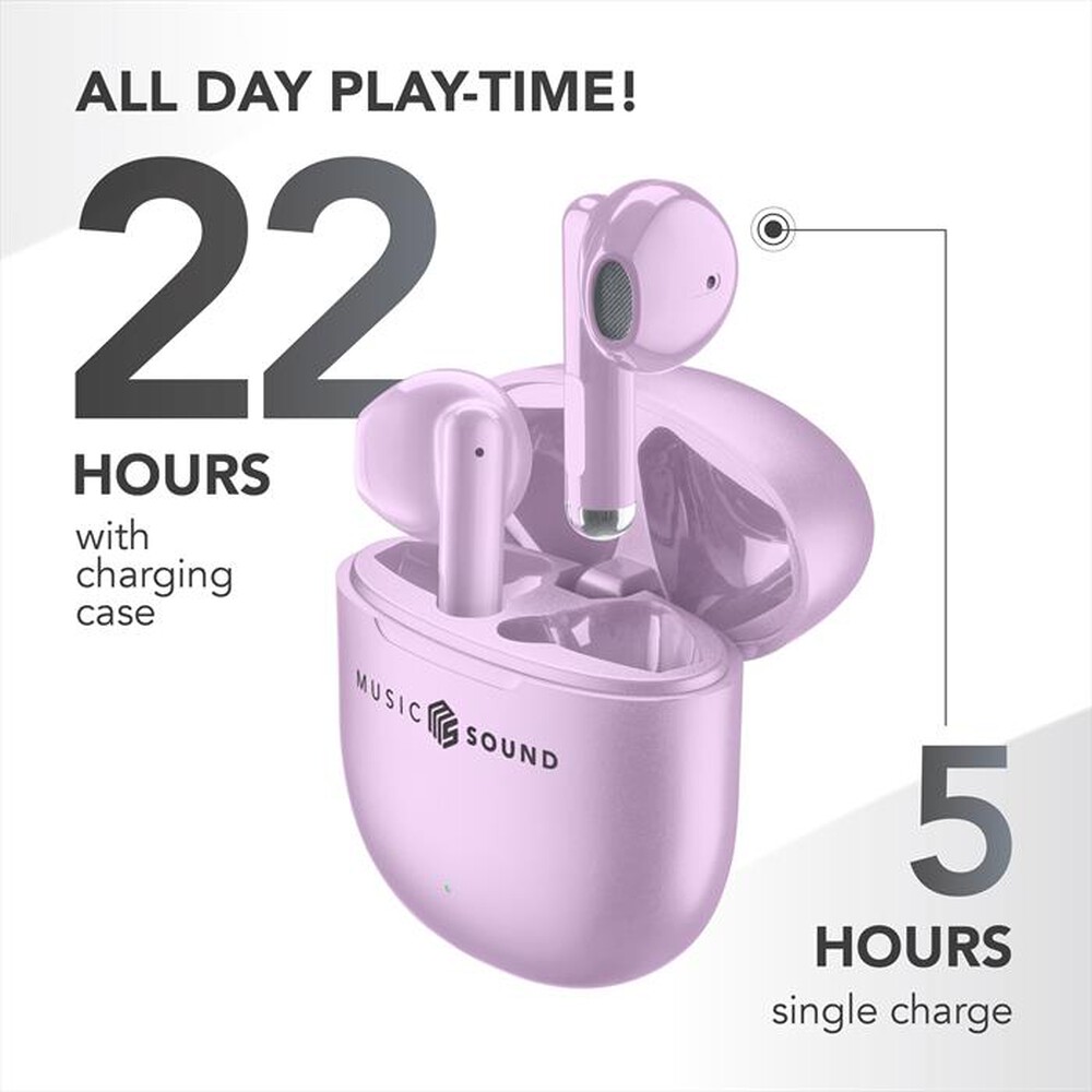 Immagine del prodotto MUSIC SOUND - Auricolare Bluetooth a capsula BREEZE-Rosa