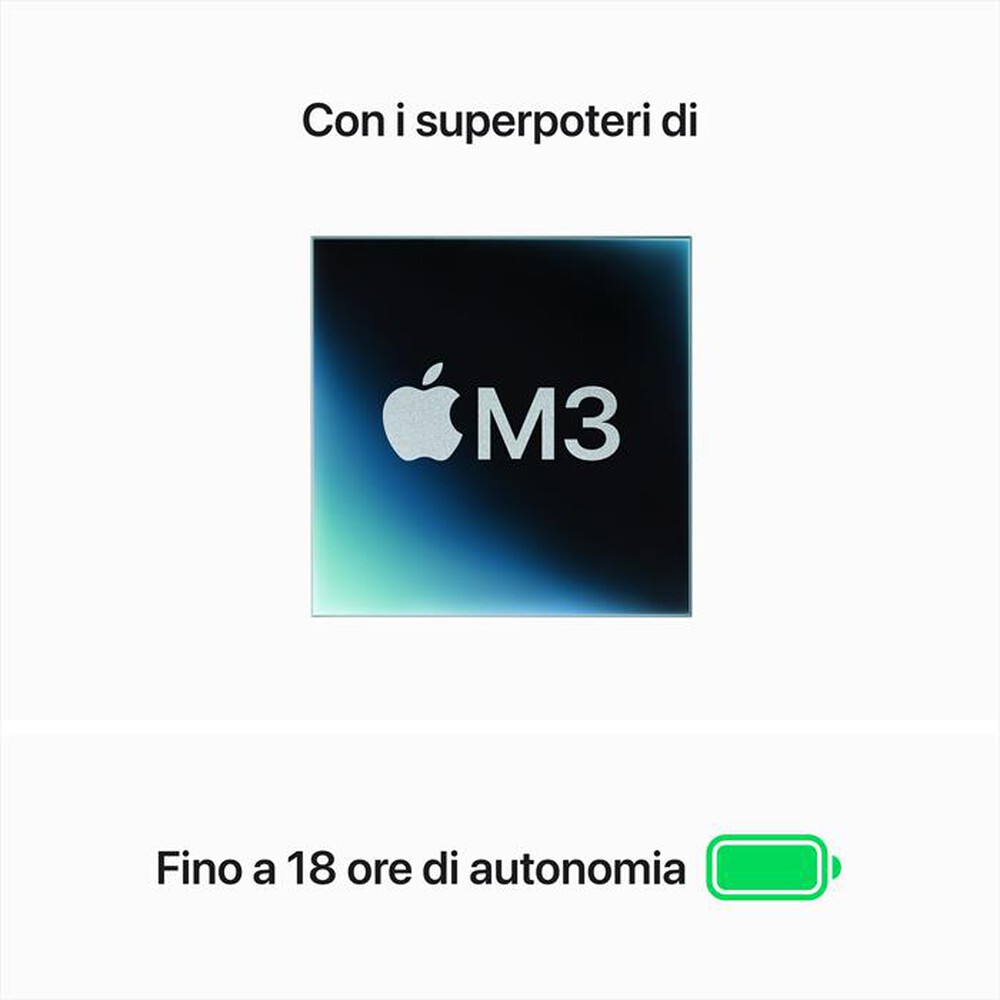 Immagine del prodotto APPLE - MACBOOK AIR 15'' M3 CORE 8 CPU CORE 10 GPU 256GB-Grigio Siderale