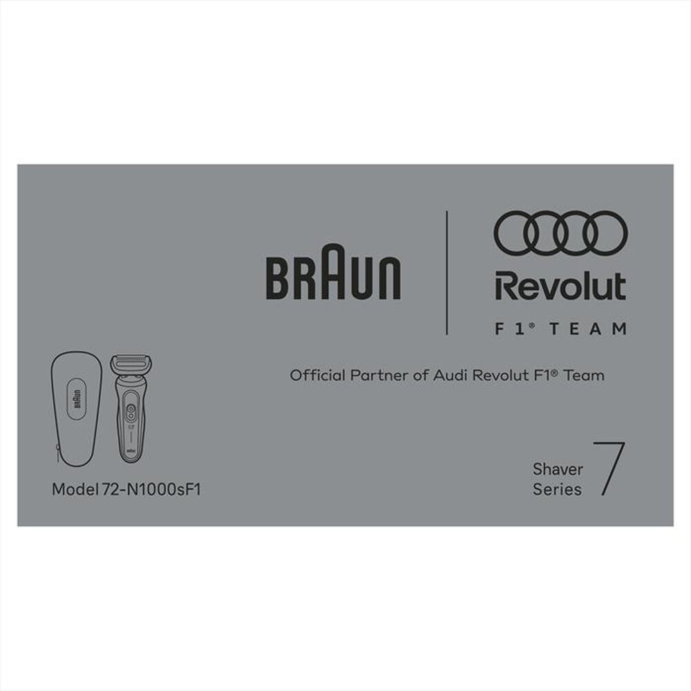 Immagine del prodotto BRAUN - Rasoio SHAVER 72-N1000S F1-NERO