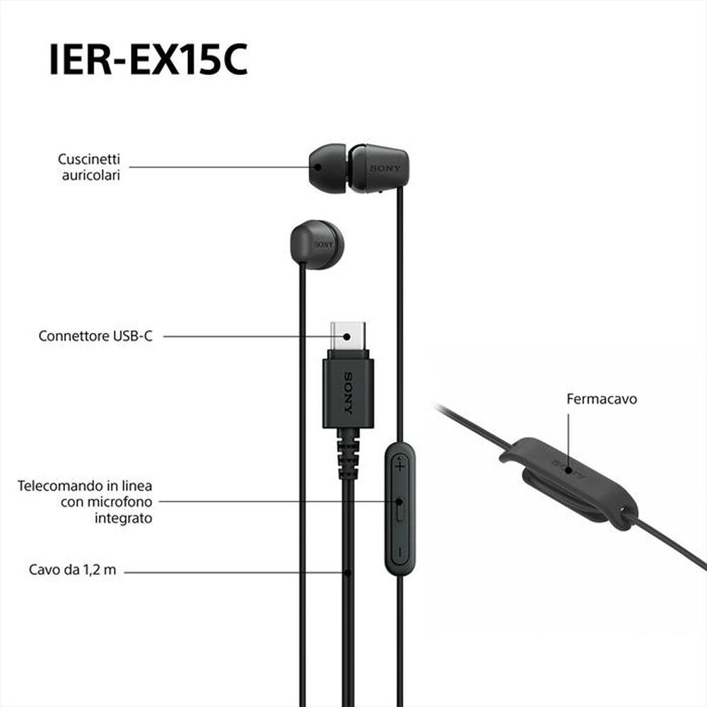 Immagine del prodotto SONY - Auricolari a cavo IEREX15CP.CE7-Rosa