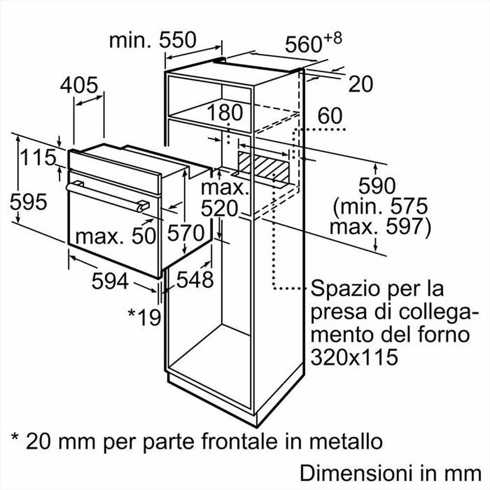 Immagine del prodotto BOSCH - Forno multifunzione HBF113BR1S Classe A-Acciaio