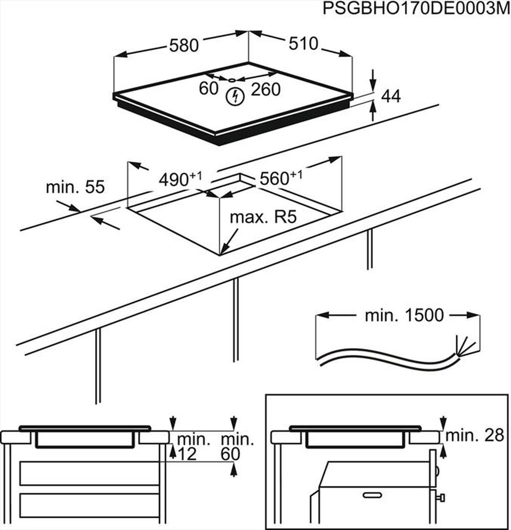 Immagine del prodotto AEG - Piano cottura induzione IKS64453IB-Nero