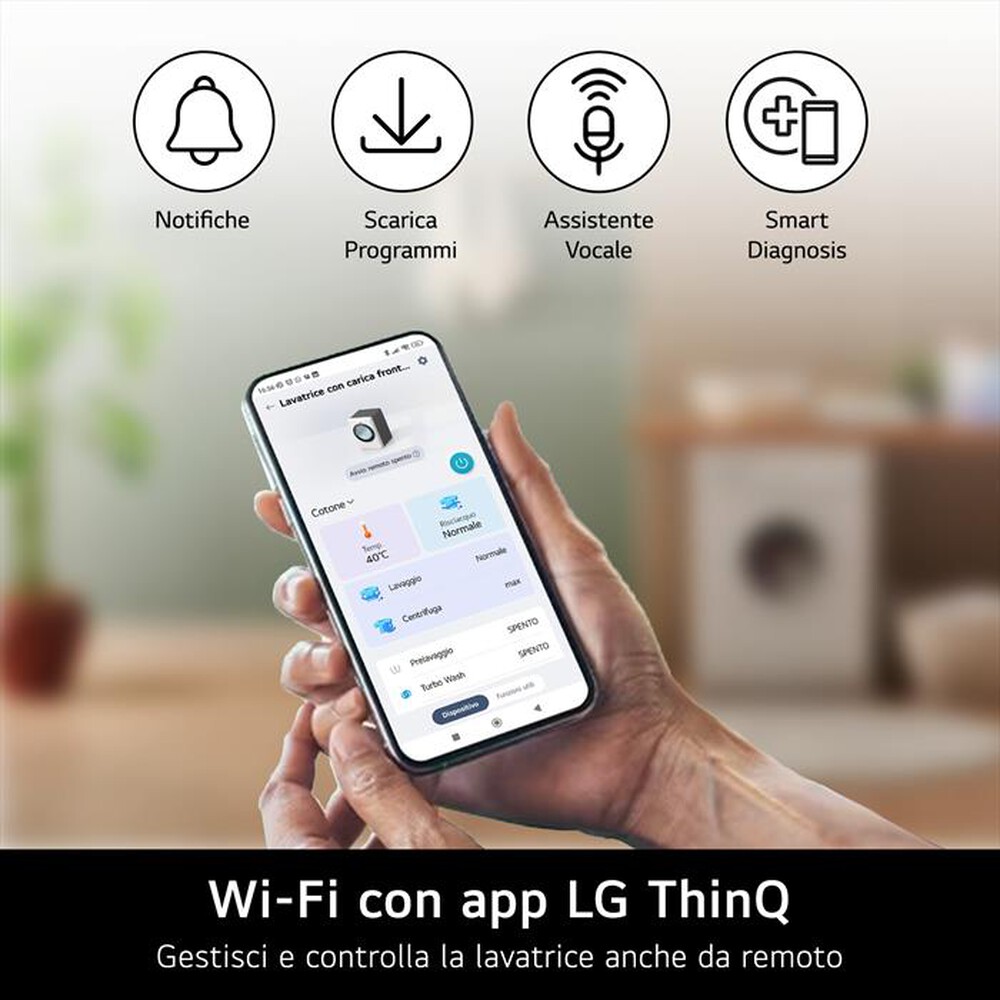 Immagine del prodotto LG - Lavasciuga W4NX1095NWB 6 MOTION 9/5KG Classe A-Essence White