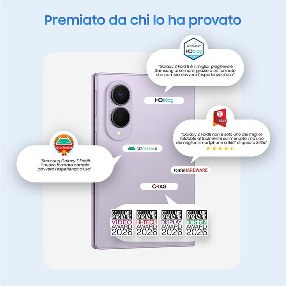 Immagine del prodotto SAMSUNG - Galaxy Z Fold8 12+256GB-Graphite