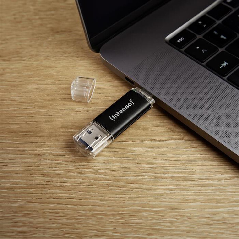 Immagine del prodotto INTENSO - USB DRIVE 3.2 TWIST LINE 128 GB-NERO/GRIGIO