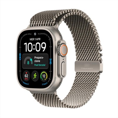 APPLE - Watch Ultra 4 GPS + Cellular 49mm Titanio-Loop milanese Naturale- S